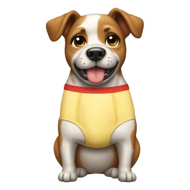 dog with underwear  sticker