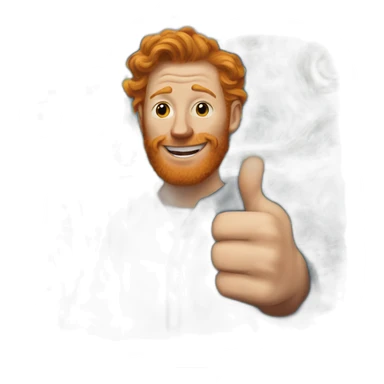 ginger van gough no ear thumbs up sticker