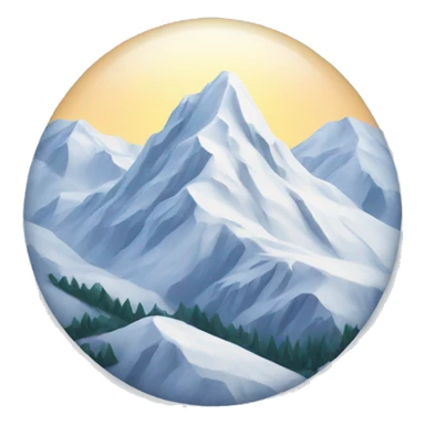 snowy mountain sticker