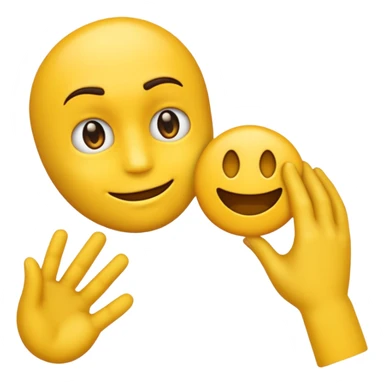 Emoji jaune qui se croque le doigt en regardant vers la droite sticker