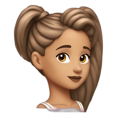 ariana grande with ponytail sticker