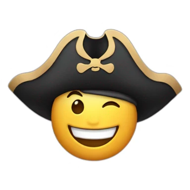 a happy pirate head sticker