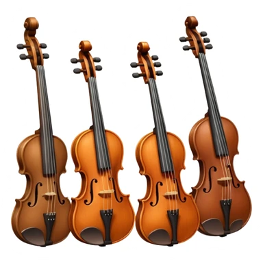 violin, flute, viola, and cello sticker