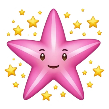 Pink shooting star sticker