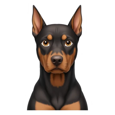 Dobermann european uncropped sticker