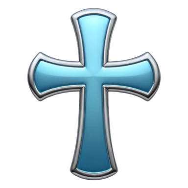 Chrome cross sticker