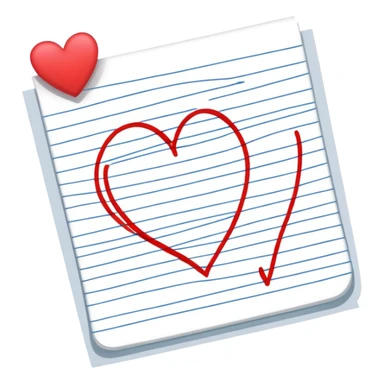 “I love you” note sticker