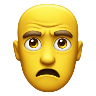 a yello face emoji thinking angry sticker