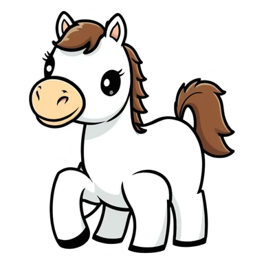 A horse with big noises sticker