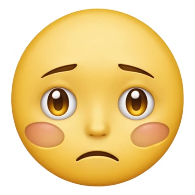 A regular yellow  skin, round face emoji looking straight at me not smilling, just staring with a tear rolling down its cheek sticker