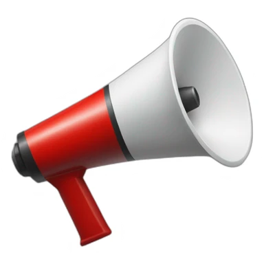 black-red megaphone sticker