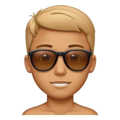 Boy with sang glasses  sticker