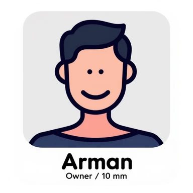 Profile icon with "Arman" and "Owner" text sticker