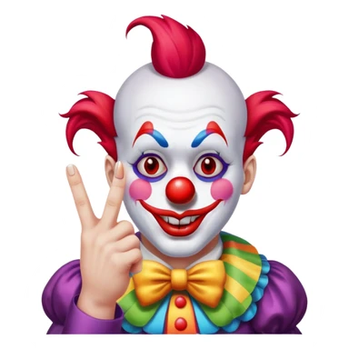 Clown middle finger sticker