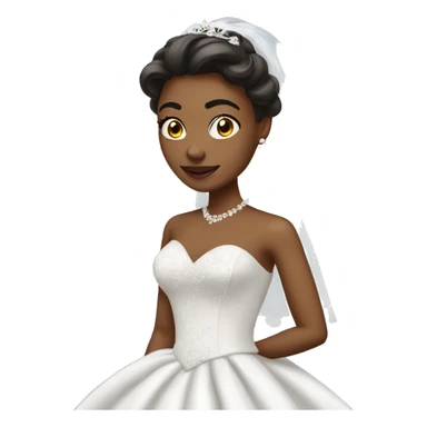 Bride in big ballgown sticker
