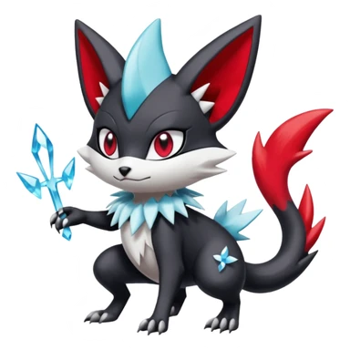 Meloetta-Weavile-Sneasel-Zangoose-Pokémon-Fakémon-fusion-hybrid-creature sticker