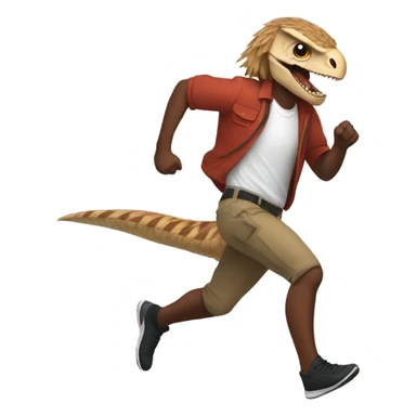 Kevin heart running from a raptor sticker