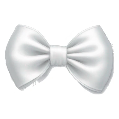 white satin bow sticker