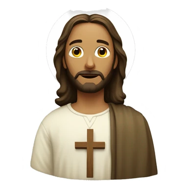 Jesus with cross sticker