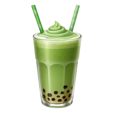 matcha latte with boba and ice without sticks and add a lil coffee  sticker