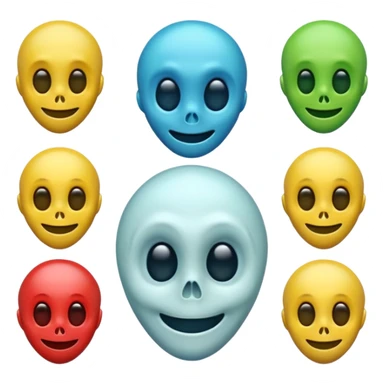 Pilot emoji alien emoji ghost emoji skull emoji wet rose emoji laughing emoji sticker