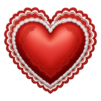 Heart with lace trim  sticker