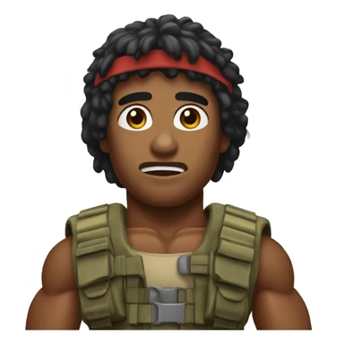 The face of Rambo when he says: I don’t feel my legs sticker