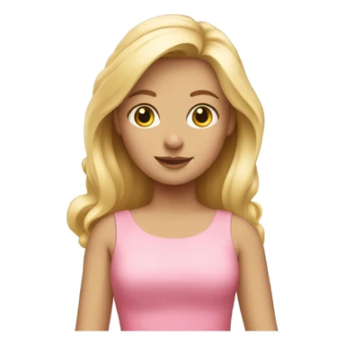 Blond Girl in pink dress  sticker