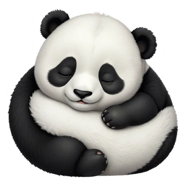 Meme-Worthy Cute Sleeping Baby Panda Portrait Emoji, Head resting peacefully with a contented smile, showcasing a tiny, irresistibly fluffy build and a luxuriously soft black and white Fur, eyes shut in a serene, restful nap, Simplified yet hilariously adorable features, highly detailed, glowing with a soft, drowsy light, high shine, relaxed and utterly lovable, stylized with an air of playful laziness, bright and heartwarming, soft glowing outline, capturing the essence of a comically sleepy baby panda, so meme-worthy it feels like it could instantly become the next viral sensation of adorable slumber! sticker