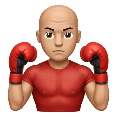  a boxer, balb head sticker
