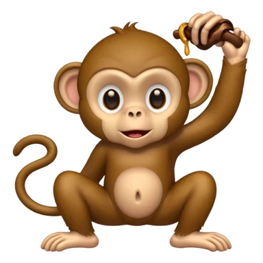 Monkey throwing poop sticker