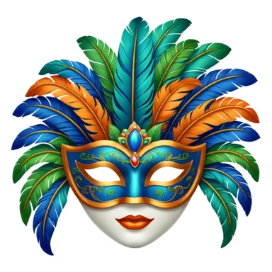 carnival mas costume, blue, green and orange preferably  sticker