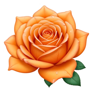 Icy orange rose sticker