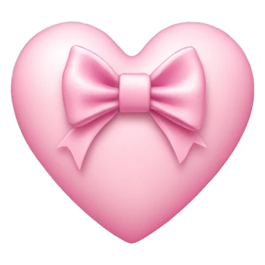 Light pink heart with bow on it sticker