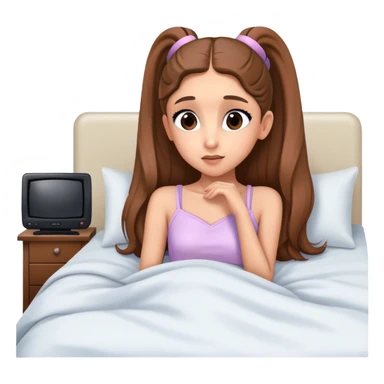 Ariana grande goes to bed and watches television  sticker