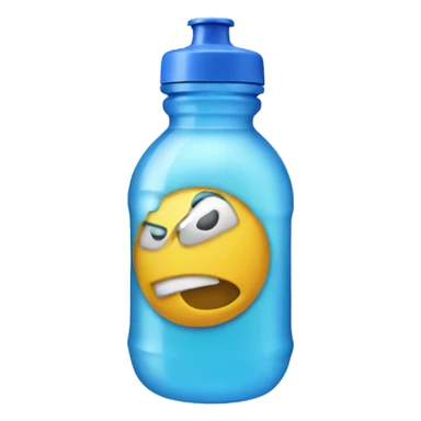 Scrunched up water bottle sticker