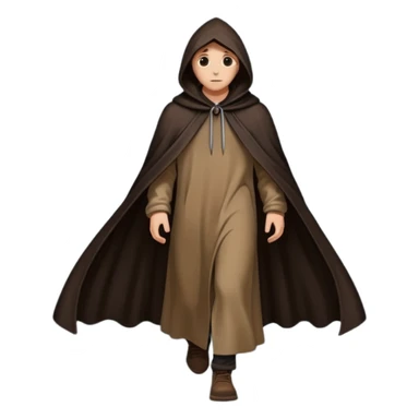 People in cloak sticker