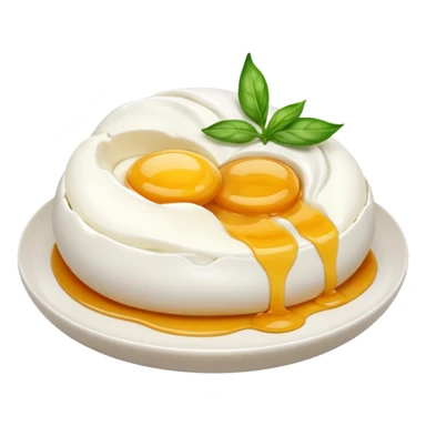 burata cut in half gooey sticker