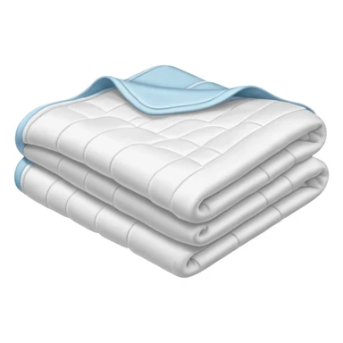 White folded blanket sticker