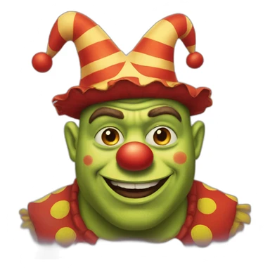 clown shrek sticker