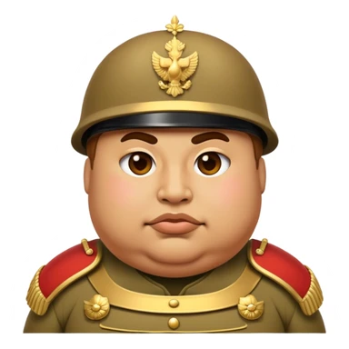 Cinematic Realistic Botero Bronze Roman fat Soldier Emoji. sticker