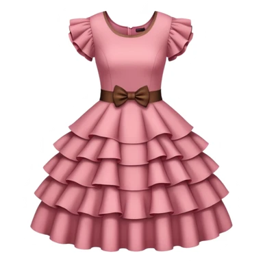 brown pink dress with ruffles sticker