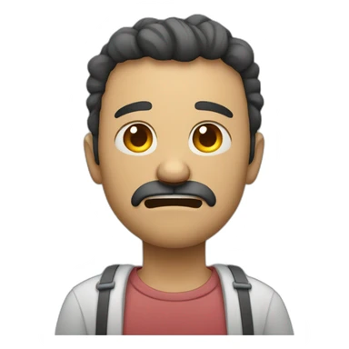 hombre con dolor de barriga sticker