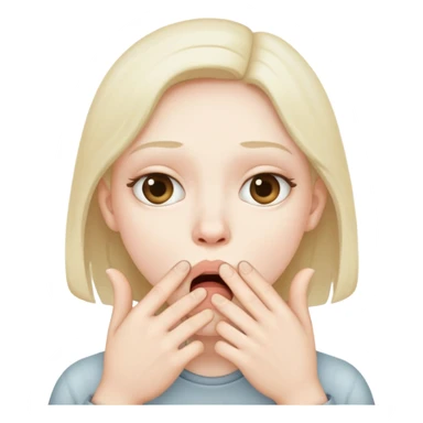 Fingers in mouth sticker