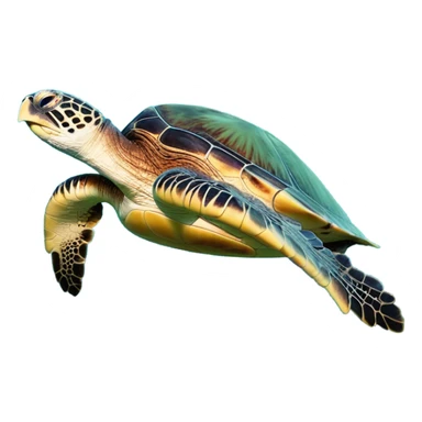Hawaiian sea turtle sticker