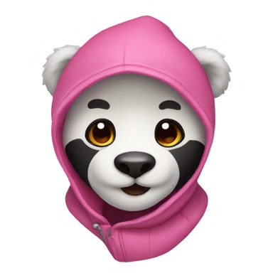 Pink panda emoji sticker
