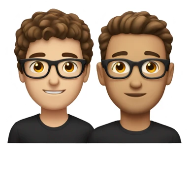 Brown haired guy with glasses with black cat sticker