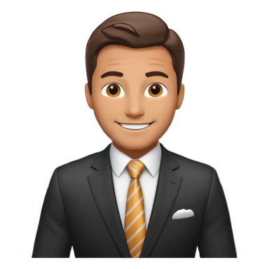 сгенерируй смайлик красавчик образ внутри компании лидер sticker