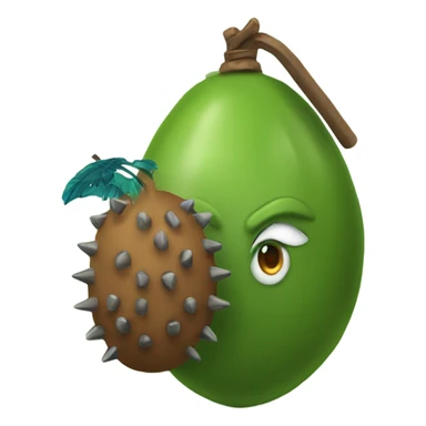 one kiwi and one grenade next to each other sticker