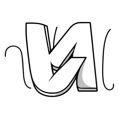 word UYI as a fun cartoon logo with character elements sticker